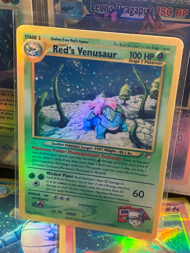 RED VENUSAUR ASH KETCHUM GX EX VMAX  POKEMON CARD