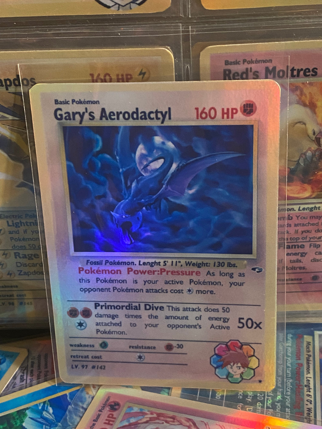 GARY AERODACTYL ASH KETCHUM GX EX VMAX  POKEMON CARD