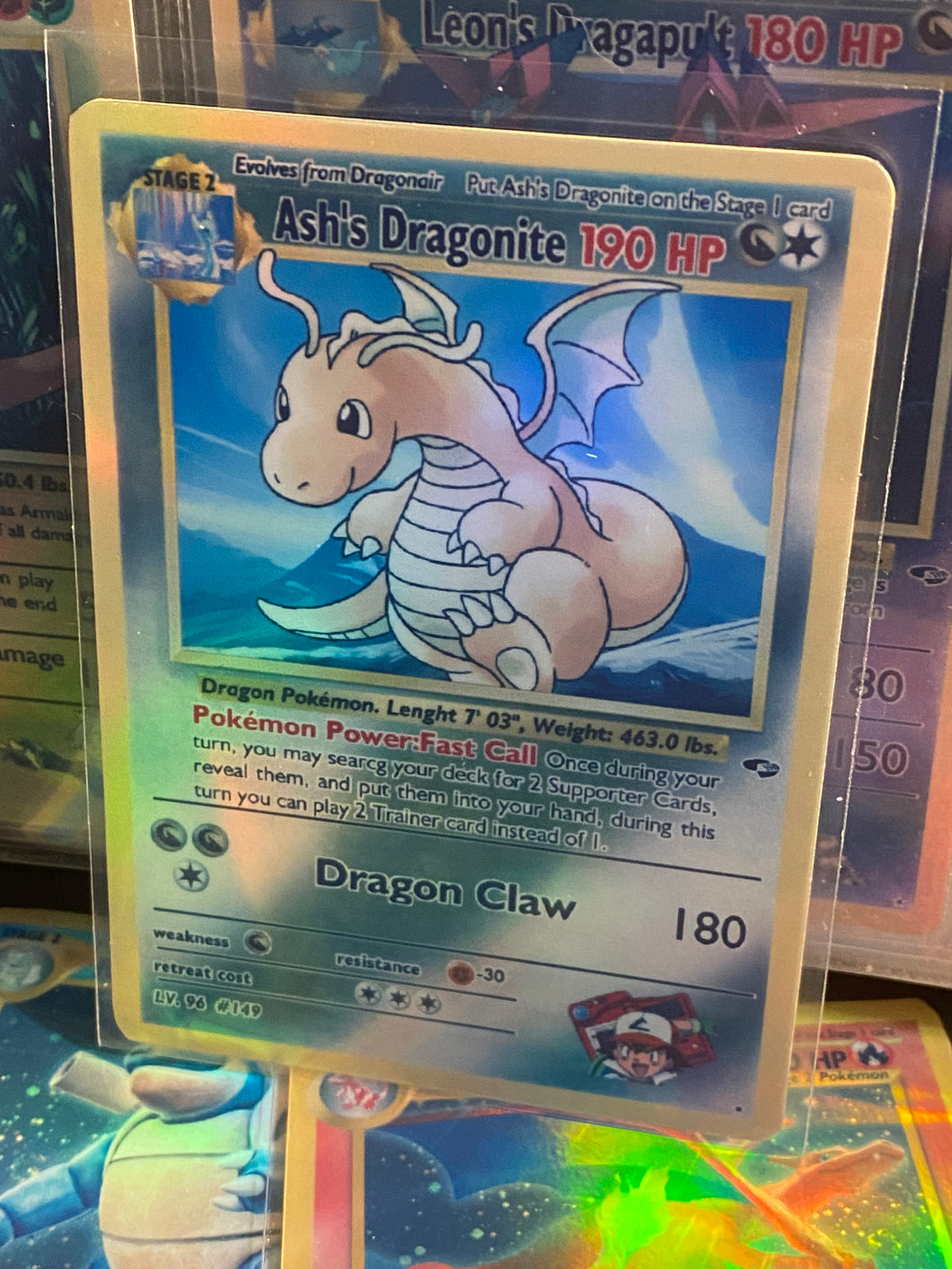 DRAGONITE ASH KETCHUM GX EX VMAX  POKEMON CARD