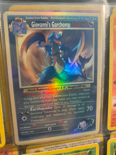 GIOVANNI GARCHOMP ASH KETCHUM GX EX VMAX  POKEMON CARD