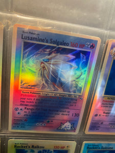 LUSAMINE SOLGALEO ASH KETCHUM GX EX VMAX  POKEMON CARD