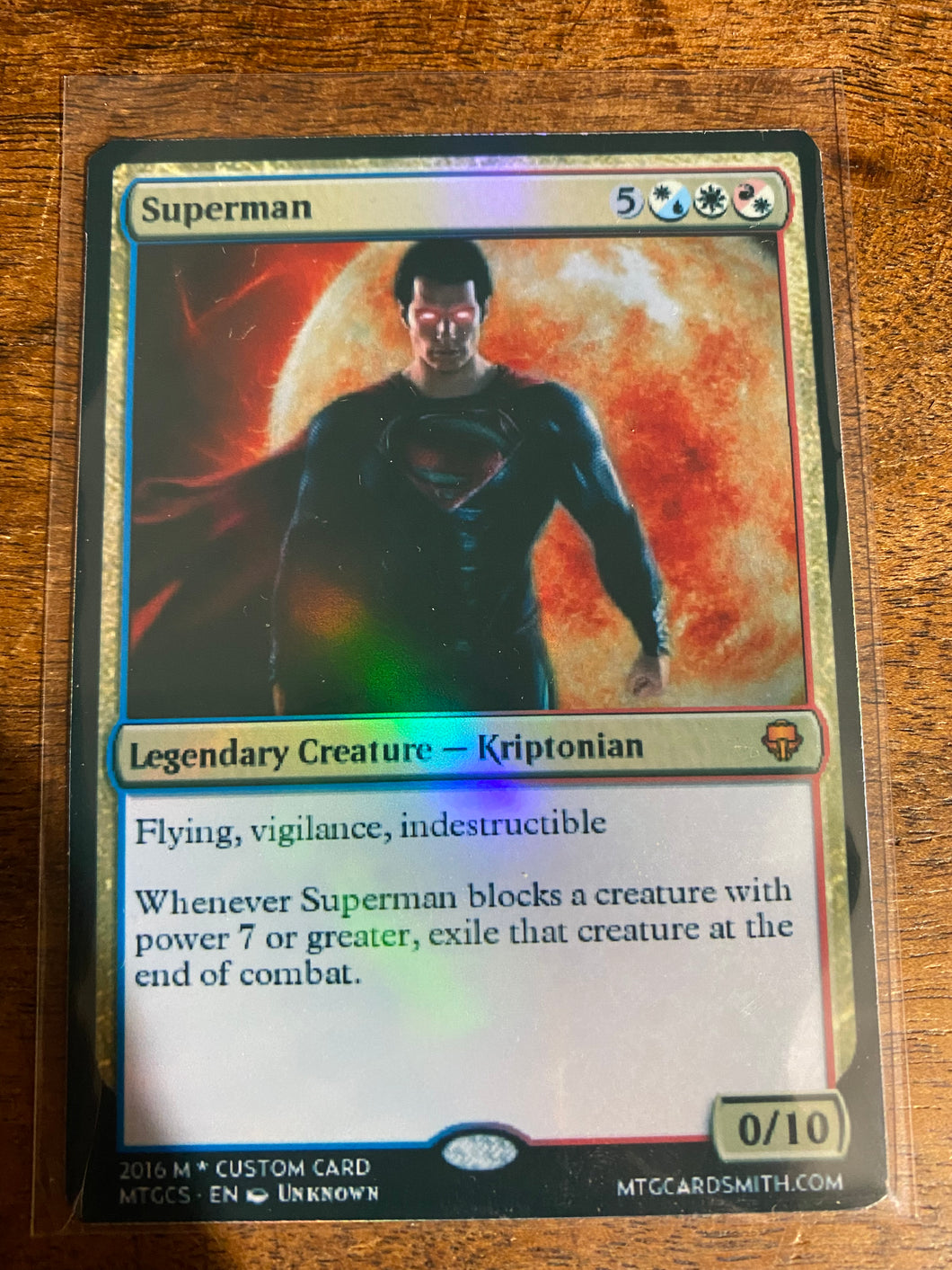 SUPERMAN MTG PLANESWALKER MAGIC THE GATHERING CARD CUSTOM