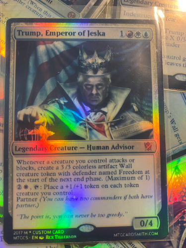 DONALD TRUMP MTG PLANESWALKER MAGIC THE GATHERING CARD CUSTOM