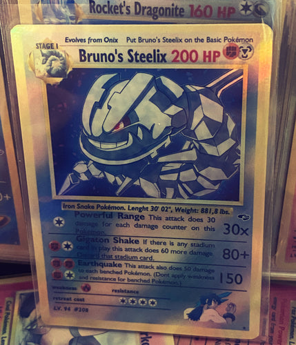 BRUNO STEELIX ASH KETCHUM GX EX VMAX  POKEMON CARD