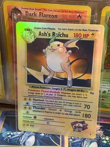 ASH RAICHU GX EX VMAX  POKEMON CARD