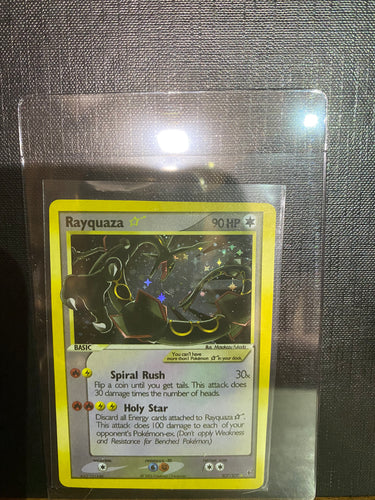 RAYQUAZA GOLD STAR EX GX POKEMON CARD