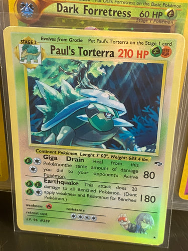 PAUL TORTERRA GX EX VMAX  POKEMON CARD