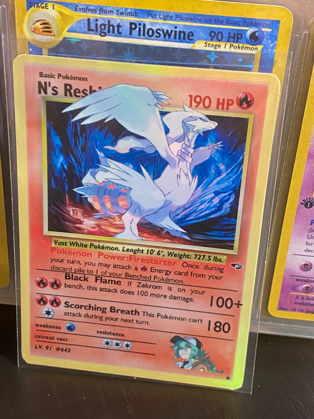 N RESHIRAM GX EX VMAX  POKEMON CARD