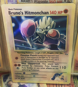 BRUNO HITMONCHAN ASH KETCHUM GX EX VMAX  POKEMON CARD