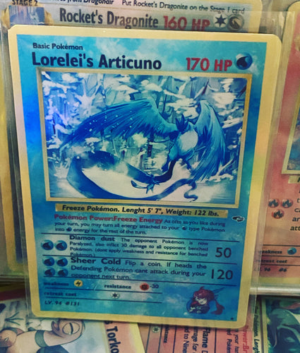 LORELEI ARTICUNO ASH KETCHUM GX EX VMAX  POKEMON CARD