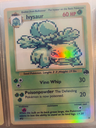 Ivysaur GB sprite style pixel art EX GX X Y Custom Pokemon Cards