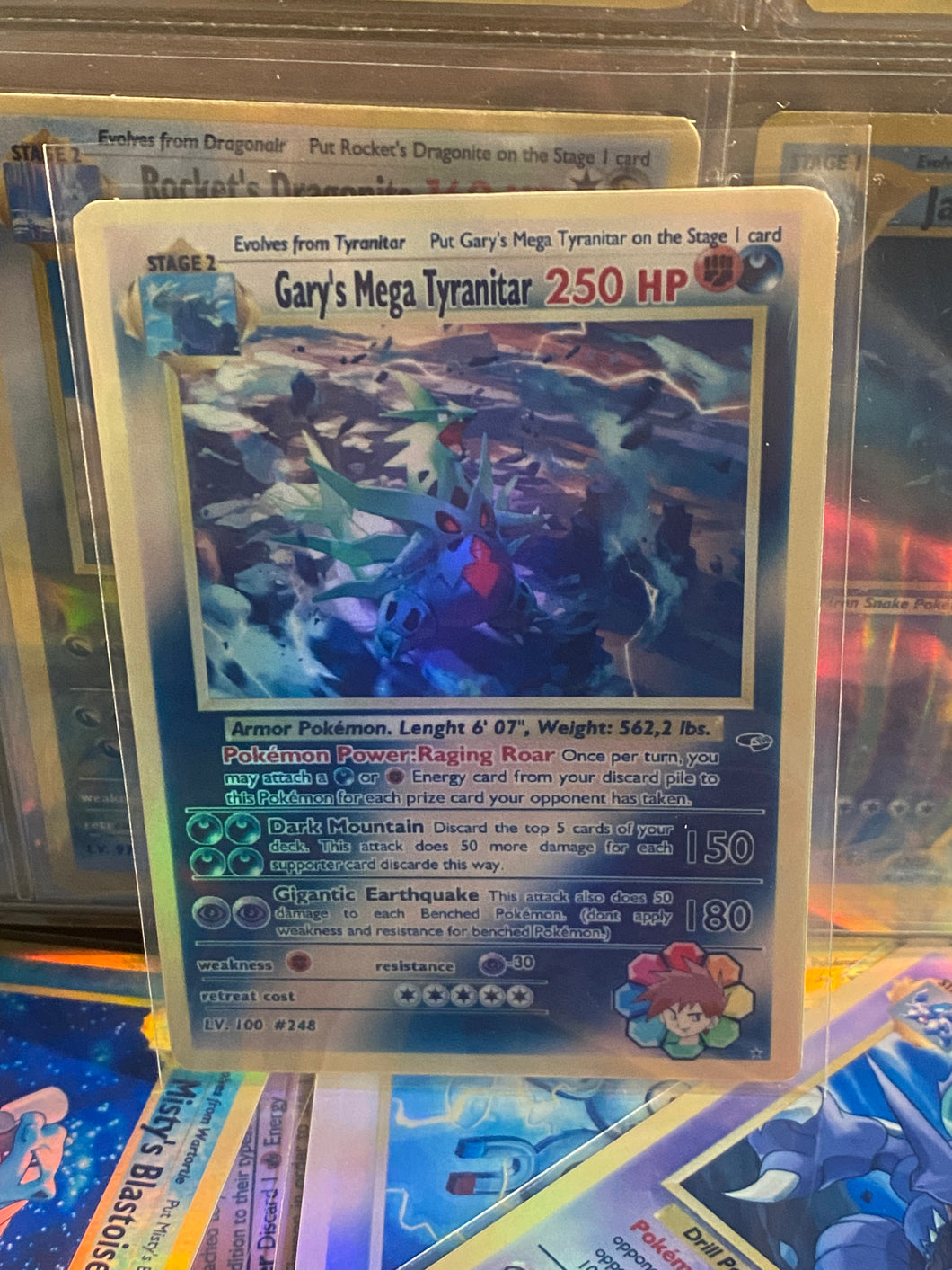 GARY MEGA TYRANITAR GX EX VMAX  POKEMON CARD