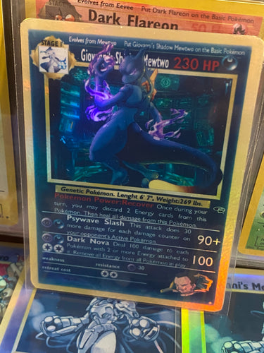 GIOVANNI SHADOW MEWTWO ASH KETCHUM GX EX VMAX  POKEMON CARD