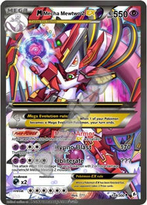 M Mecha Mewtwo Z EX GX X Y Custom Pokemon Cards