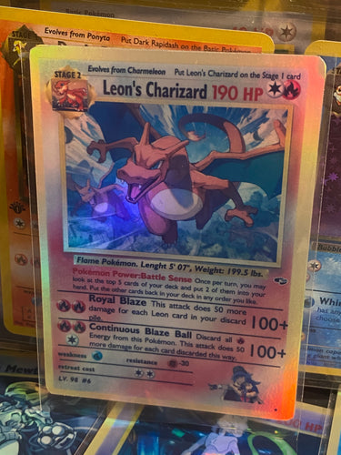 LEON CHARIZARD GX EX VMAX  POKEMON CARD