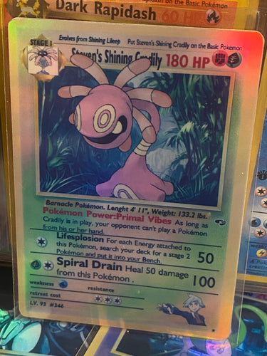 STEVEN SHINING CRADILY GX EX VMAX  POKEMON CARD