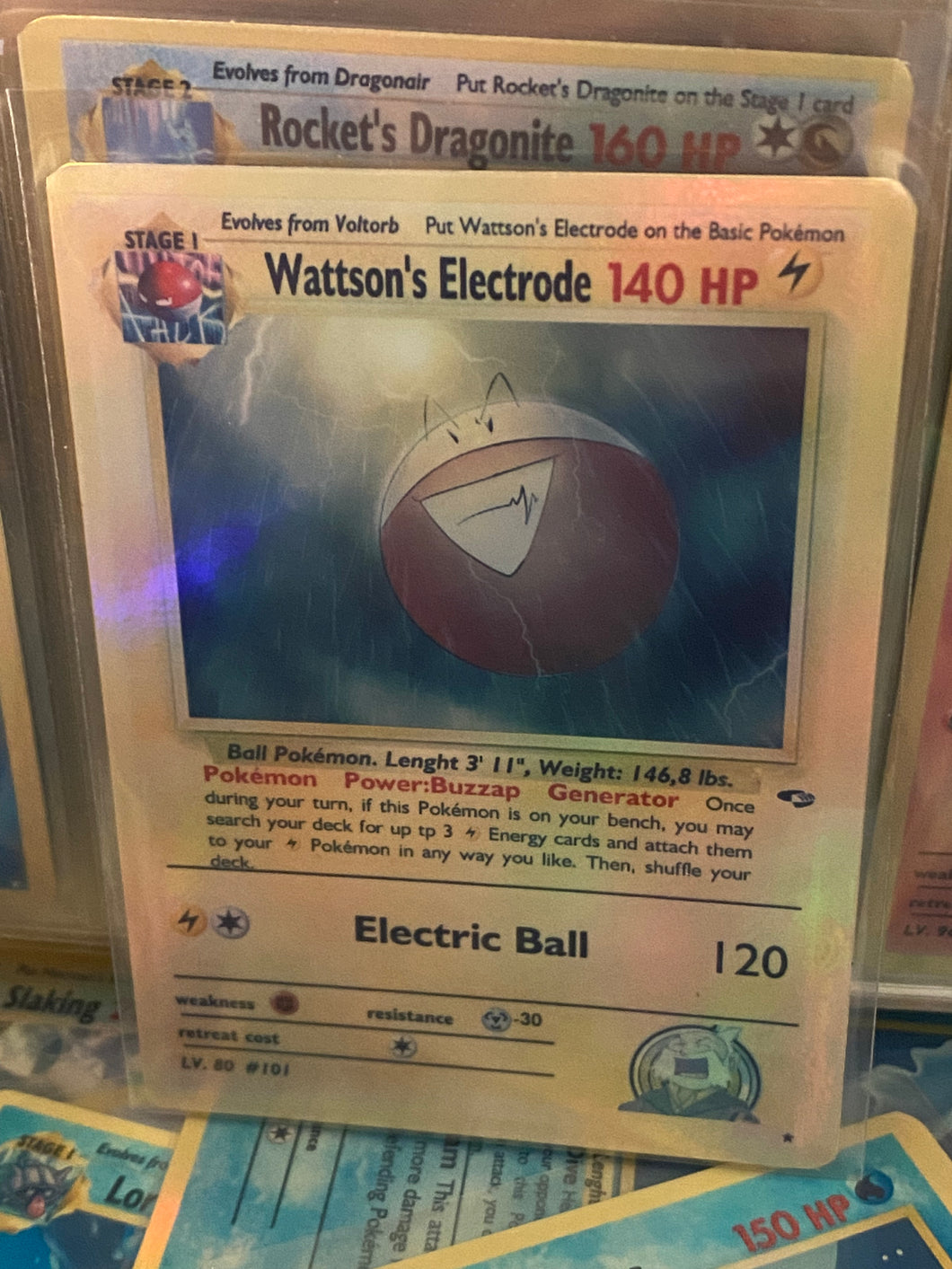 WATTSON ELECTRODE ASH KETCHUM GX EX VMAX  POKEMON CARD