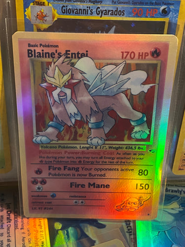 BLAINE ENTEI ASH KETCHUM GX EX VMAX  POKEMON CARD