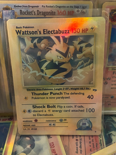 WATTSON ELECTABUZZ ASH KETCHUM GX EX VMAX  POKEMON CARD