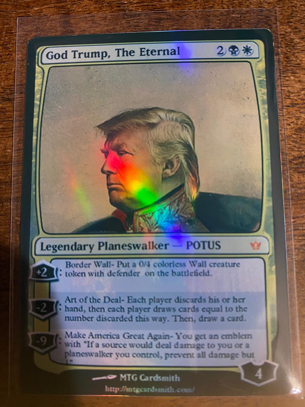 DONALD TRUMP MTG PLANESWALKER MAGIC THE GATHERING CARD CUSTOM