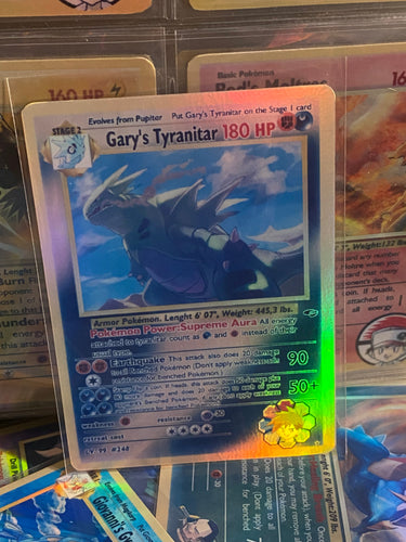 GARY TYRANITAR ASH KETCHUM GX EX VMAX  POKEMON CARD