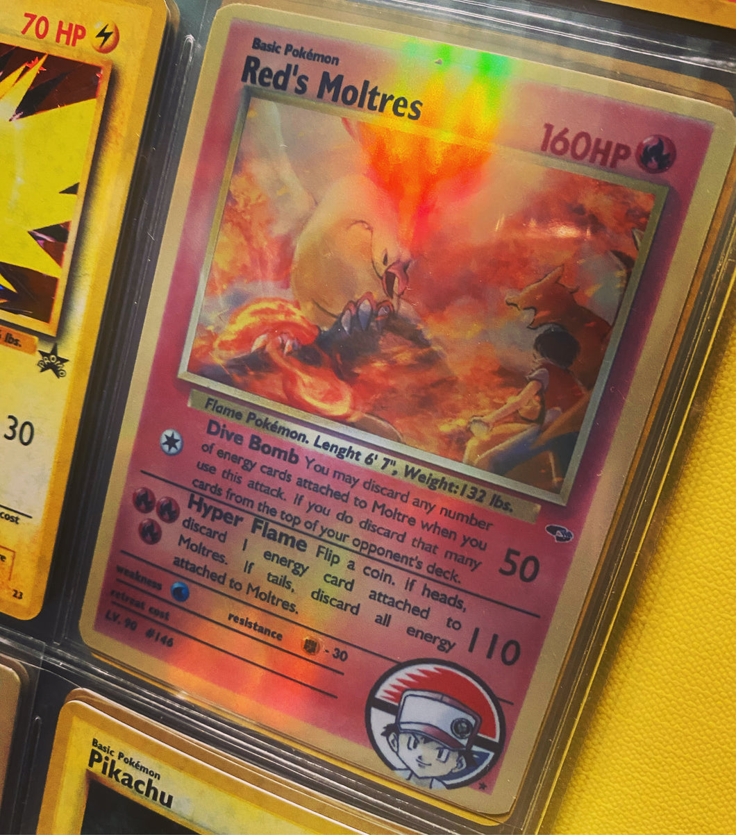 RED MOLTRES ASH KETCHUM GX EX VMAX  POKEMON CARD