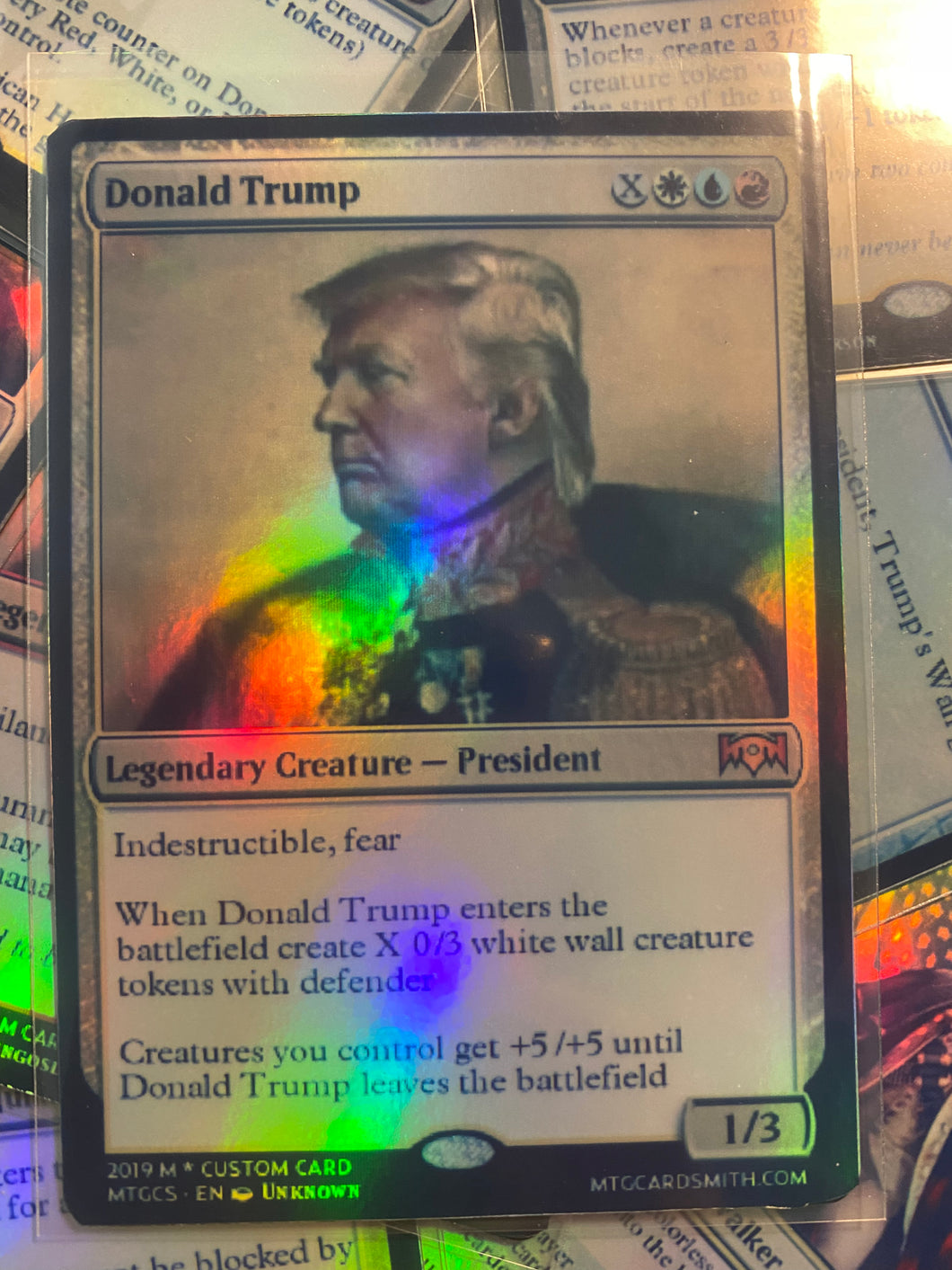 DONALD TRUMP MTG PLANESWALKER MAGIC THE GATHERING CARD CUSTOM