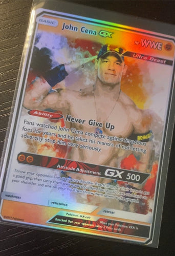 JOHN CENA GX EX VMAX  POKEMON CARD