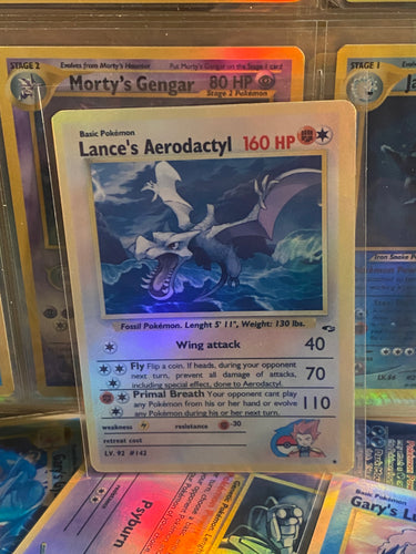 LANCE AERODACTYL ASH KETCHUM GX EX VMAX  POKEMON CARD