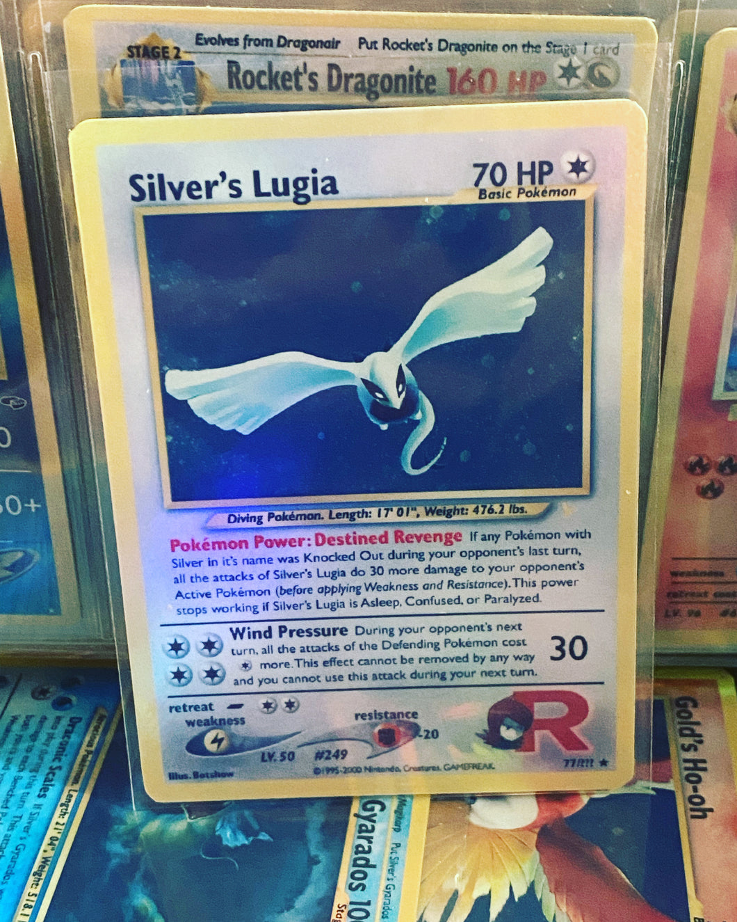 SILVER LUGIA ASH KETCHUM GX EX VMAX  POKEMON CARD