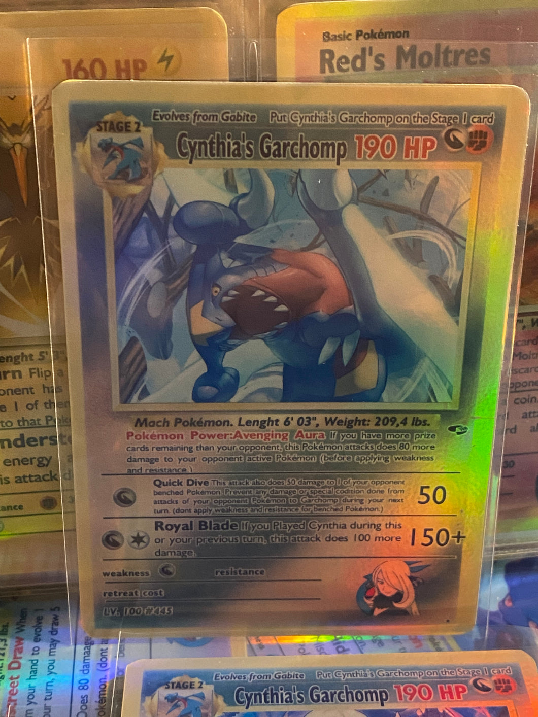 CYNTHIA GARCHOMP ASH KETCHUM GX EX VMAX  POKEMON CARD