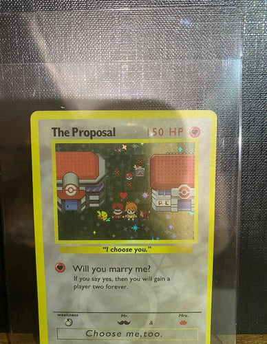 The proposal will you marry me Pokémon custom card
