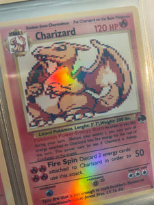Charizard GB sprite style pixel art EX GX X Y Custom Pokemon Cards