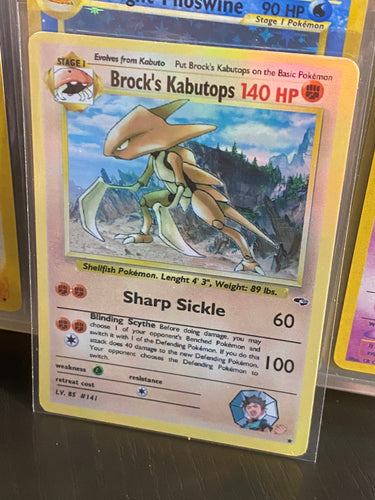 BROCK KABUTOPS GX EX VMAX  POKEMON CARD