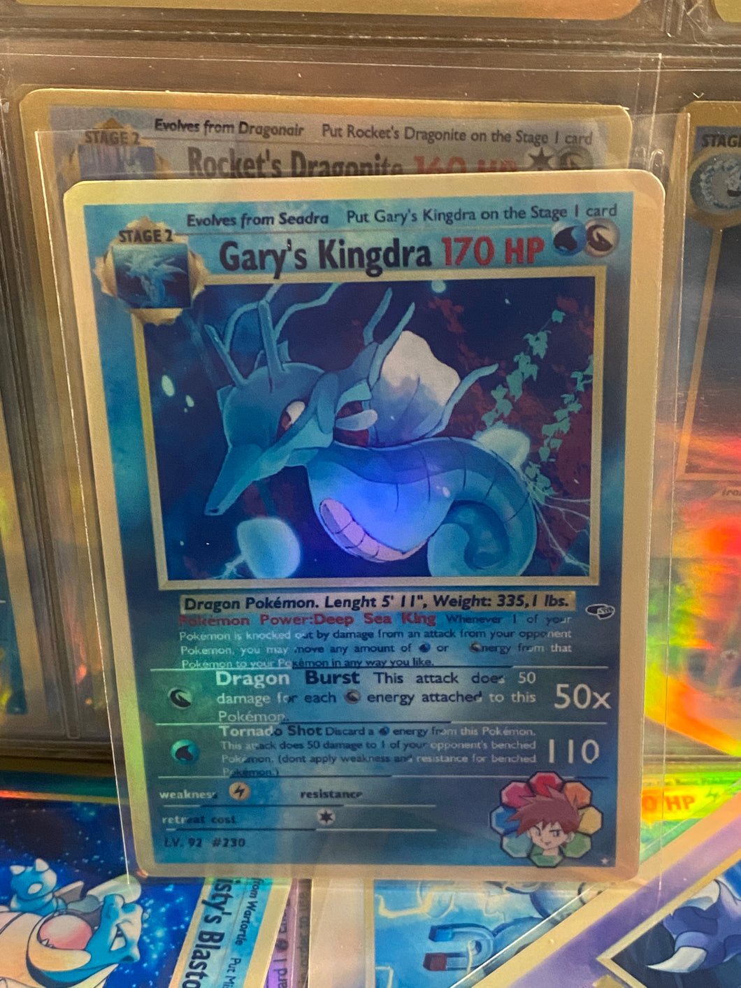 CGARY KINGDRA ASH KETCHUM GX EX VMAX  POKEMON CARD