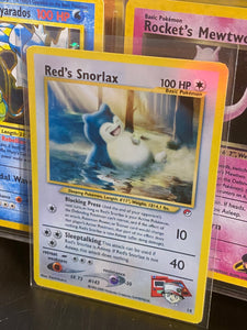 RED SNORLAX GX EX VMAX  POKEMON CARD