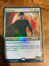 Carica l&#39;immagine nel visualizzatore di Gallery, SUPERMAN MTG PLANESWALKER MAGIC THE GATHERING CARD CUSTOM