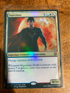 SUPERMAN MTG PLANESWALKER MAGIC THE GATHERING CARD CUSTOM