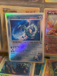 CYNTHIA RAYQUAZA ASH KETCHUM GX EX VMAX  POKEMON CARD