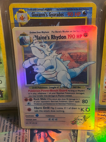 BLAINE RHYDON ASH KETCHUM GX EX VMAX  POKEMON CARD