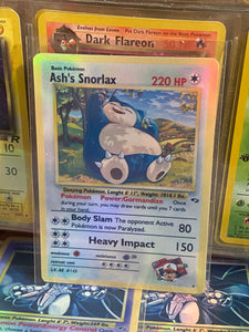 SNORLAX ASH KETCHUM GX EX VMAX  POKEMON CARD