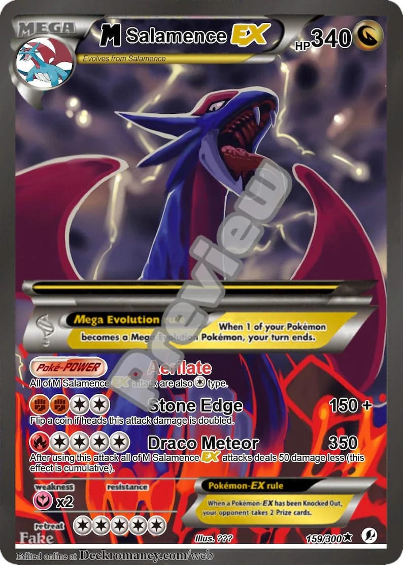 SALAMENCE EX GX VMAX  POKEMON CARD