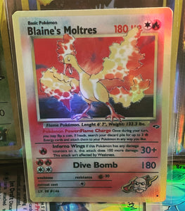 BLAINE MOLTRES ASH KETCHUM GX EX VMAX  POKEMON CARD