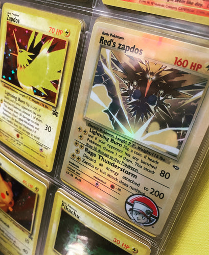 RED ZAPDOS ASH KETCHUM GX EX VMAX  POKEMON CARD