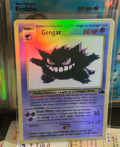 Gengar GB sprite style pixel art EX GX X Y Custom Pokemon Cards